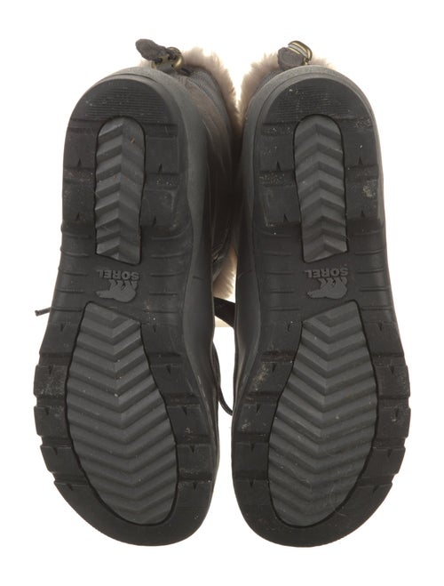 Sorel Suede Fur Trim Lace-Up Boots