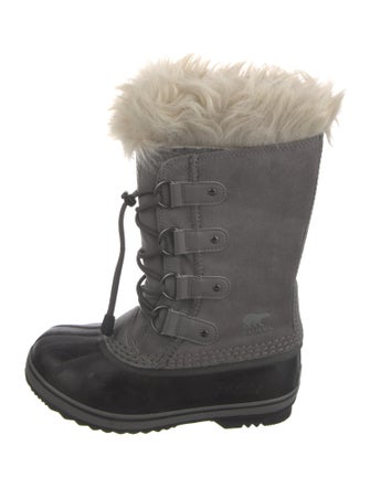 Sorel Suede Faux Fur Trim Lace-Up Boots