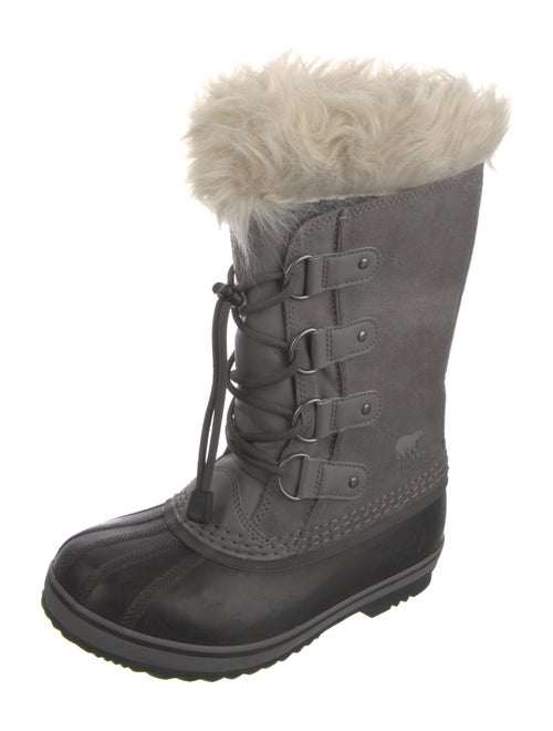 Sorel Suede Faux Fur Trim Lace-Up Boots