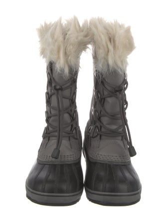 Sorel Suede Faux Fur Trim Lace-Up Boots