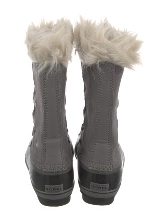 Sorel Suede Faux Fur Trim Lace-Up Boots
