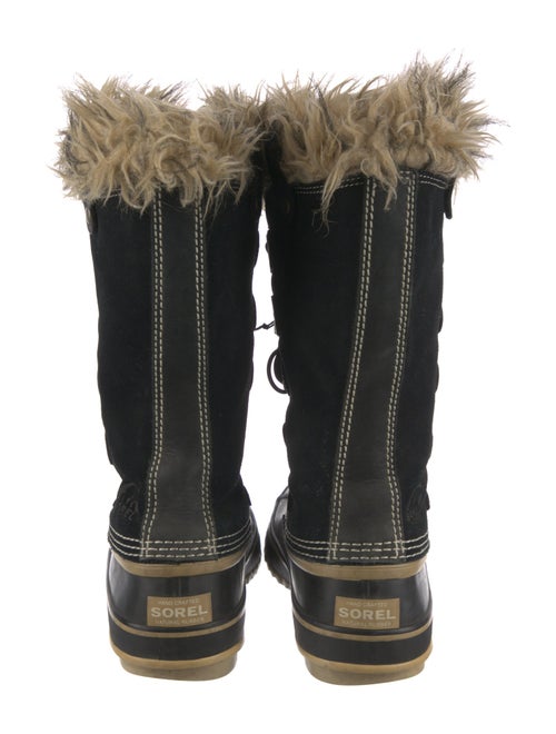 Sorel Suede Fur Trim Lace-Up Boots