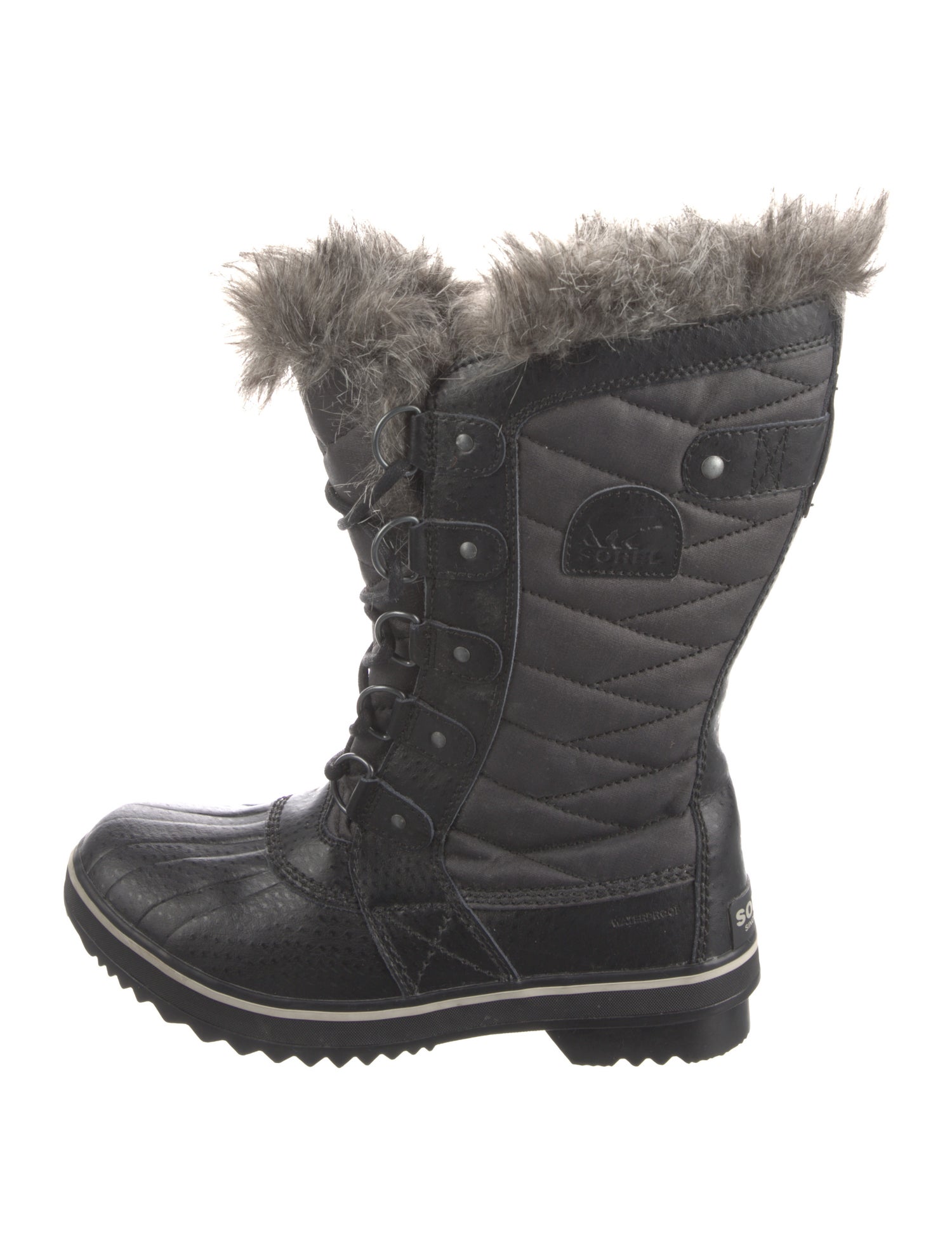 Sorel Faux Fur Trim Lace-Up Boots