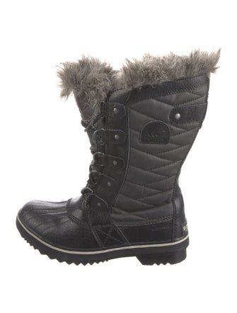 Sorel Faux Fur Trim Lace-Up Boots