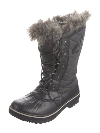 Sorel Faux Fur Trim Lace-Up Boots