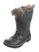 Sorel Faux Fur Trim Lace-Up Boots