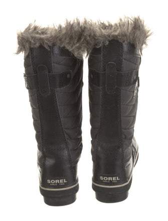Sorel Canvas Fur Trim Lace-Up Boots