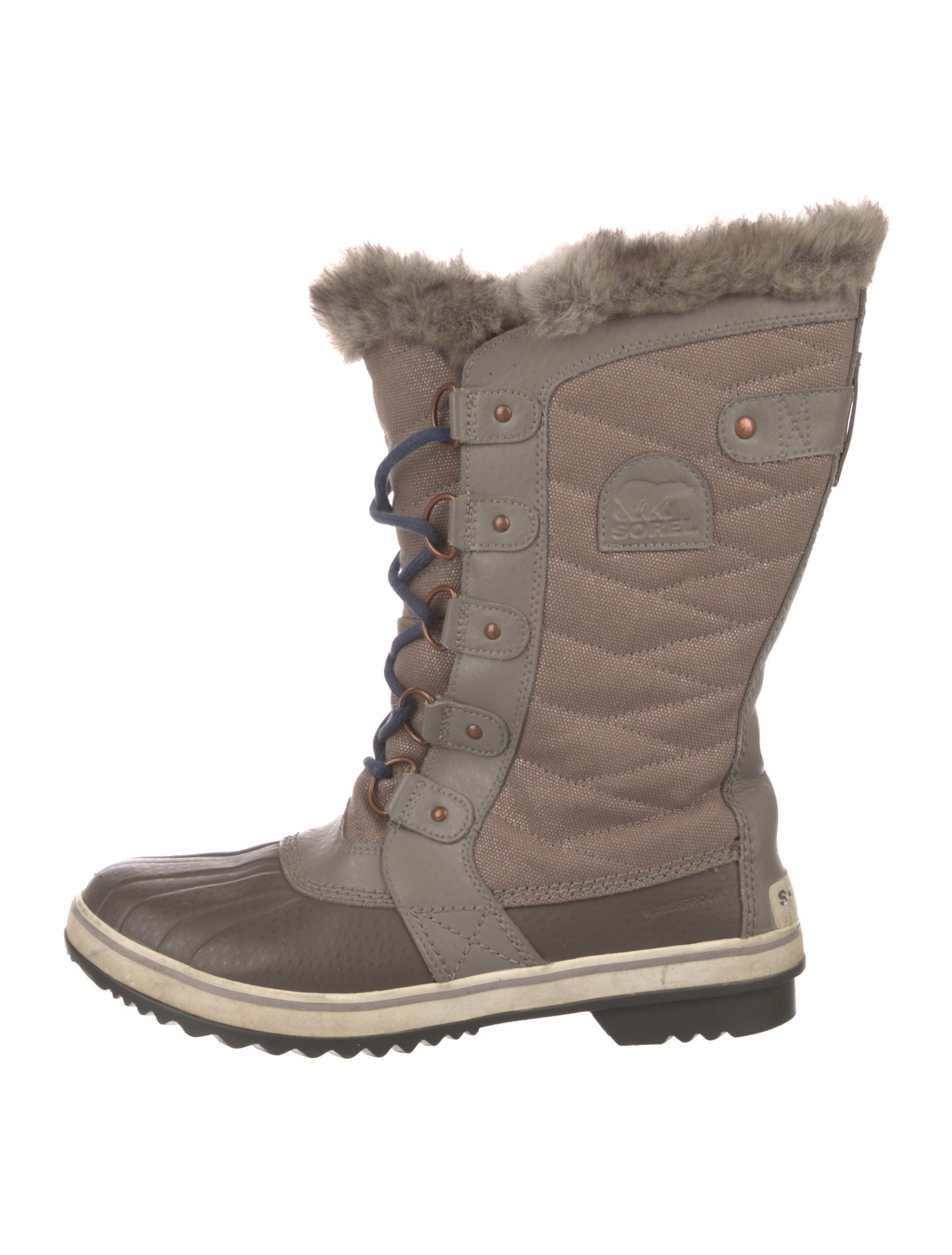 Sorel Fur Trim Lace-Up Boots