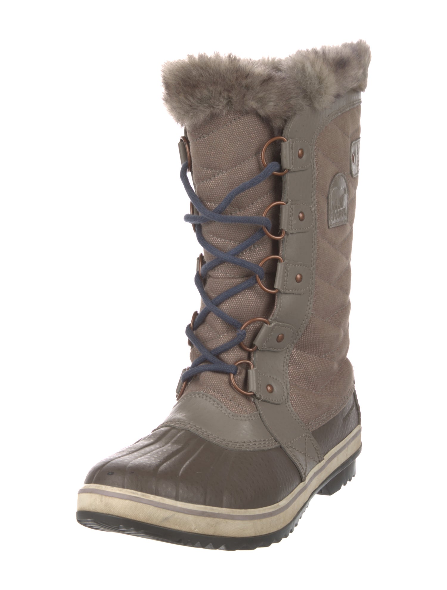Sorel Fur Trim Lace-Up Boots