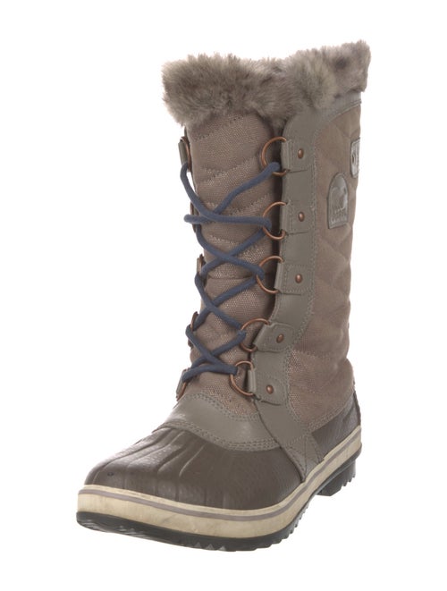 Sorel Fur Trim Lace-Up Boots