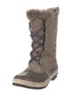 Sorel Fur Trim Lace-Up Boots