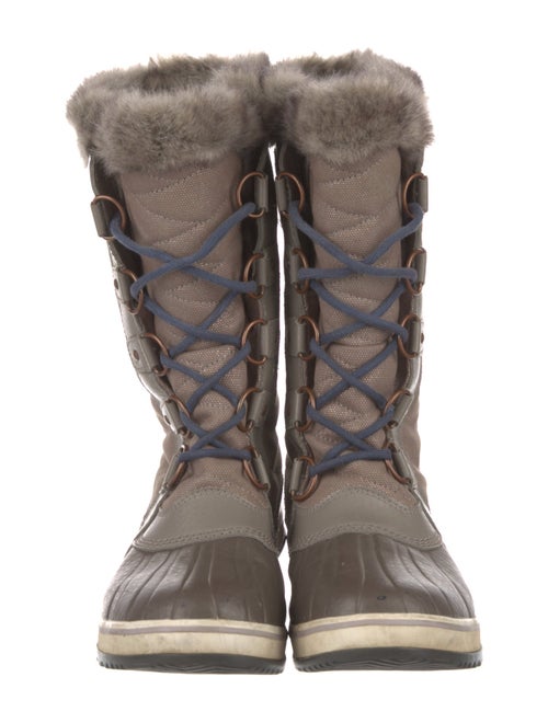 Sorel Fur Trim Lace-Up Boots