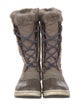 Sorel Fur Trim Lace-Up Boots