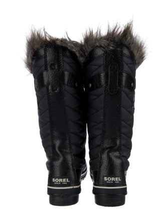 Sorel Leather Faux Fur Trim Lace-Up Boots
