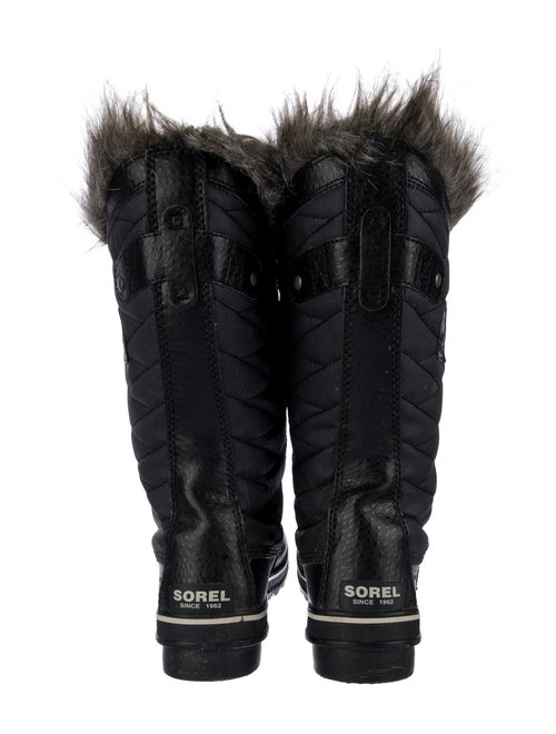 Sorel Leather Faux Fur Trim Lace-Up Boots