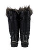 Sorel Leather Faux Fur Trim Lace-Up Boots
