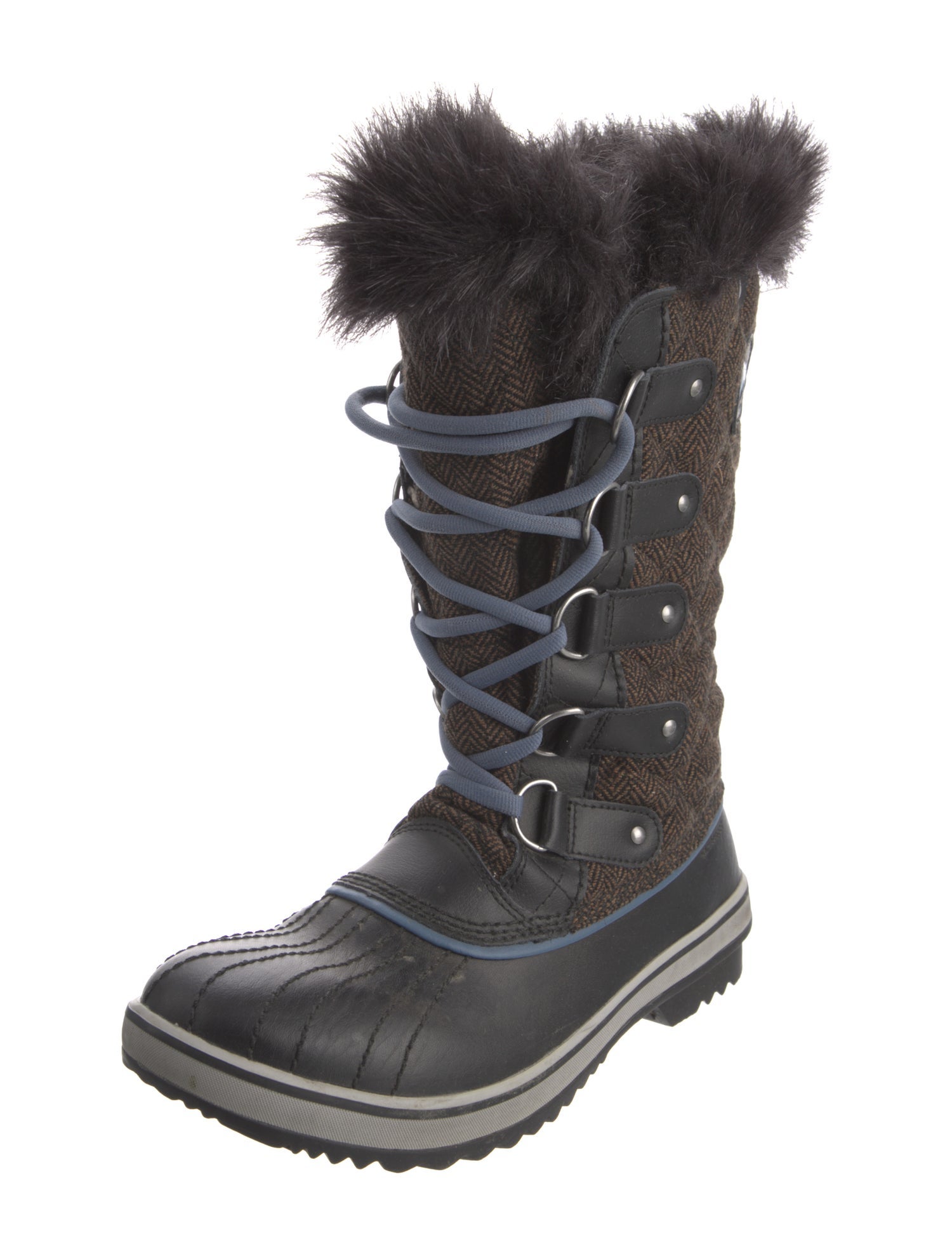 Sorel Faux Fur Trim Lace-Up Boots