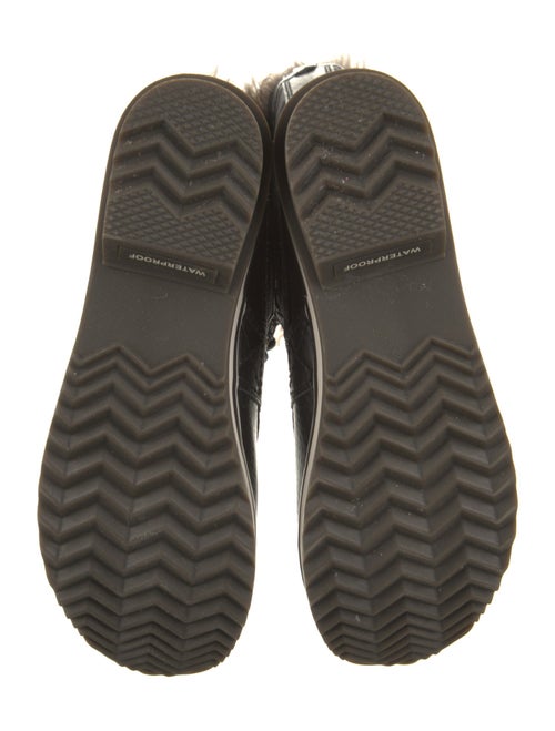 Sorel Leather Fur Trim Lace-Up Boots