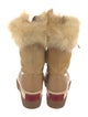 Sorel Leather Faux Fur Trim Lace-Up Boots