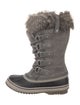 Sorel Suede Faux Fur Trim Lace-Up Boots