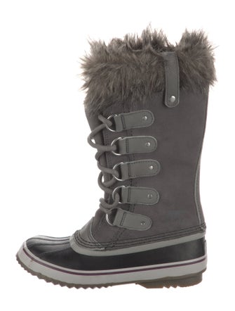 Sorel Suede Faux Fur Trim Lace-Up Boots
