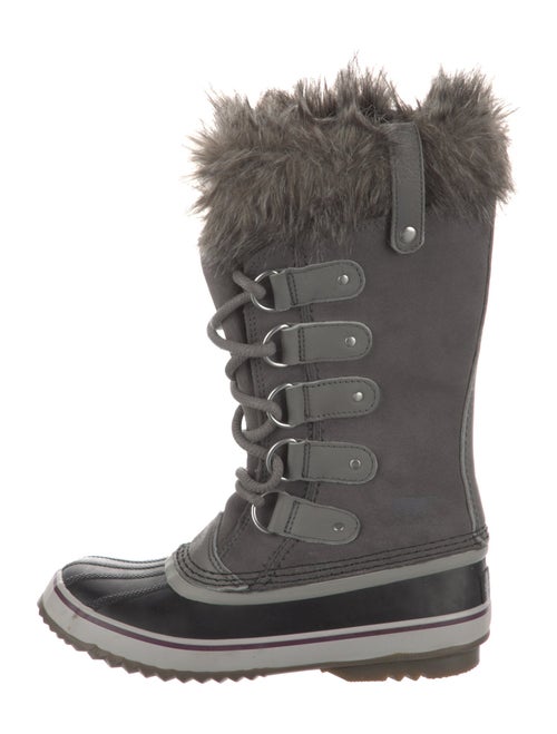 Sorel Suede Faux Fur Trim Lace-Up Boots