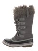 Sorel Suede Faux Fur Trim Lace-Up Boots
