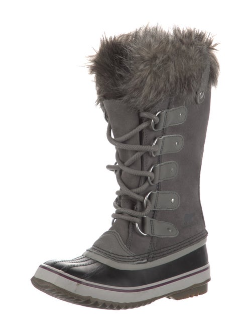 Sorel Suede Faux Fur Trim Lace-Up Boots