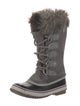 Sorel Suede Faux Fur Trim Lace-Up Boots