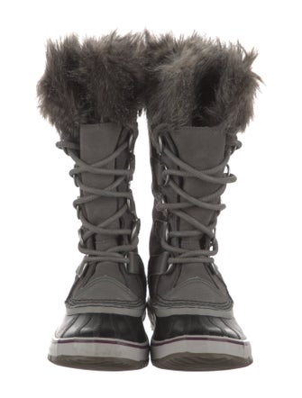 Sorel Suede Faux Fur Trim Lace-Up Boots