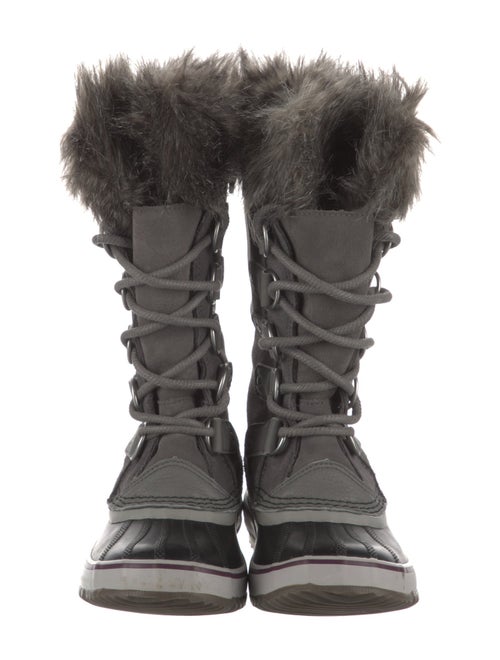 Sorel Suede Faux Fur Trim Lace-Up Boots