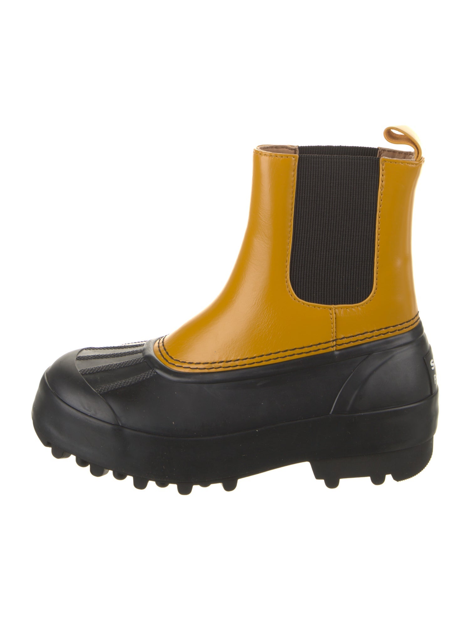 Proenza Schouler x Sorel Leather Colorblock Pattern Chelsea Boots