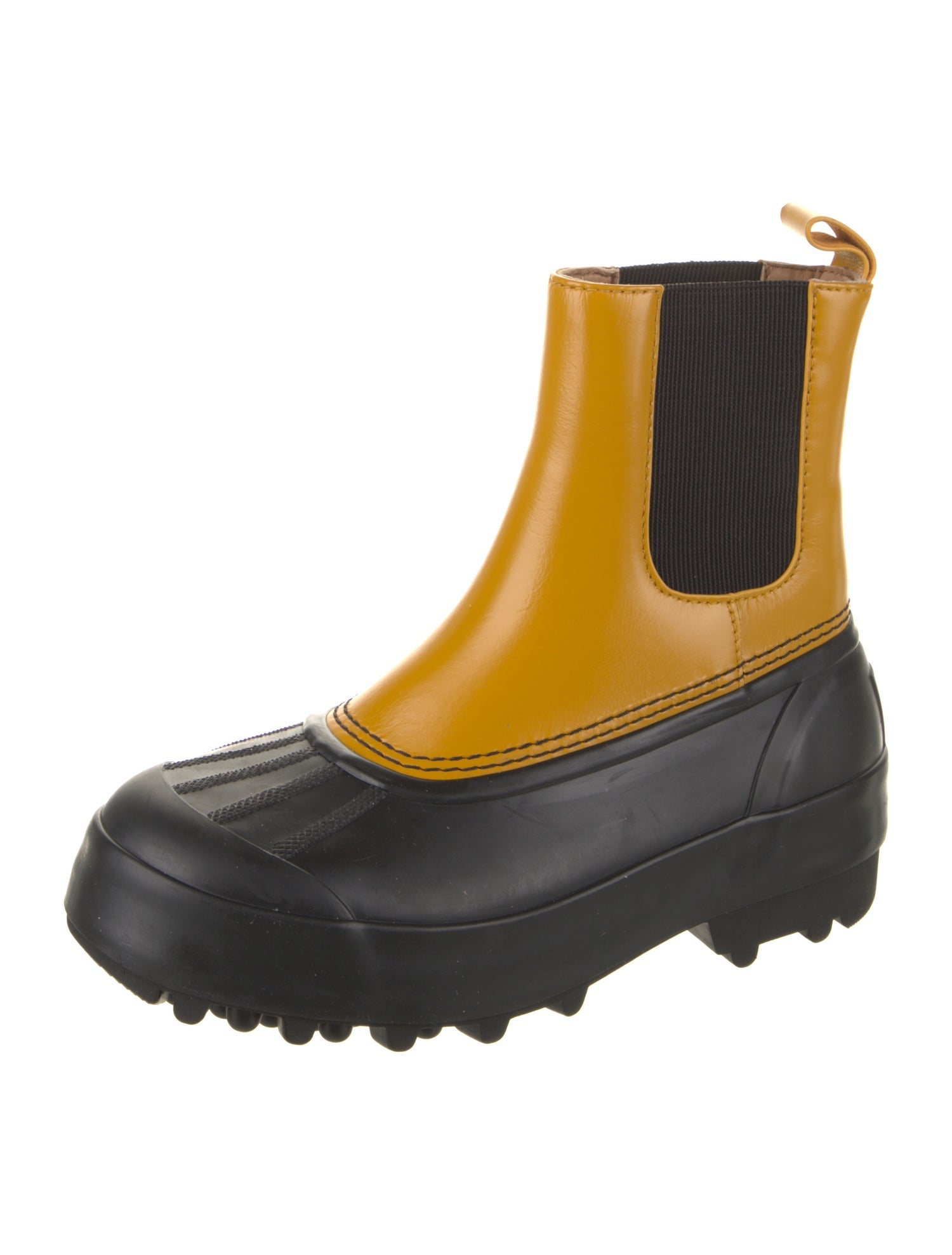 Proenza Schouler x Sorel Leather Colorblock Pattern Chelsea Boots