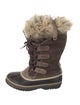 Sorel Suede Faux Fur Trim Lace-Up Boots