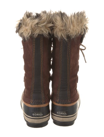 Sorel Suede Faux Fur Trim Hiking Boots