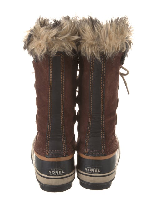 Sorel Suede Faux Fur Trim Hiking Boots