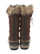 Sorel Suede Faux Fur Trim Hiking Boots
