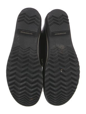 Sorel Leather Faux Fur Trim Combat Boots