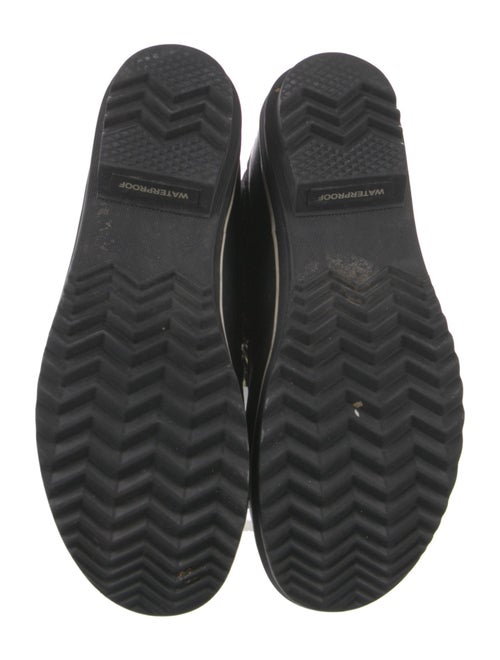 Sorel Leather Faux Fur Trim Combat Boots