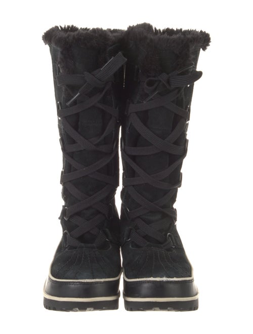 Sorel Suede Faux Fur Trim Lace-Up Boots