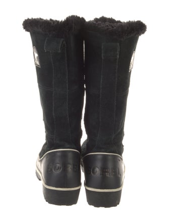 Sorel Suede Faux Fur Trim Lace-Up Boots