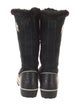 Sorel Suede Faux Fur Trim Lace-Up Boots