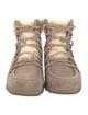 Sorel Suede Fur Trim Hiking Boots