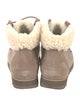 Sorel Suede Fur Trim Hiking Boots