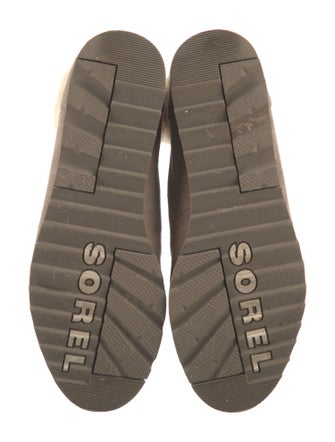 Sorel Suede Fur Trim Hiking Boots