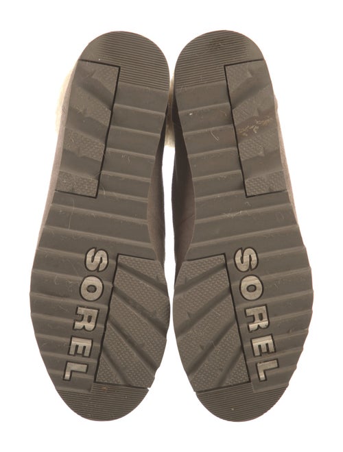 Sorel Suede Fur Trim Hiking Boots