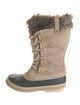 Sorel Suede Fur Trim Lace-Up Boots