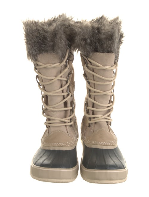 Sorel Suede Fur Trim Lace-Up Boots
