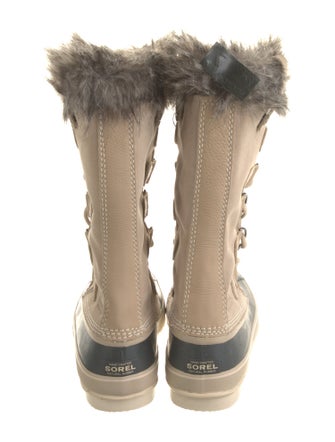 Sorel Suede Fur Trim Lace-Up Boots