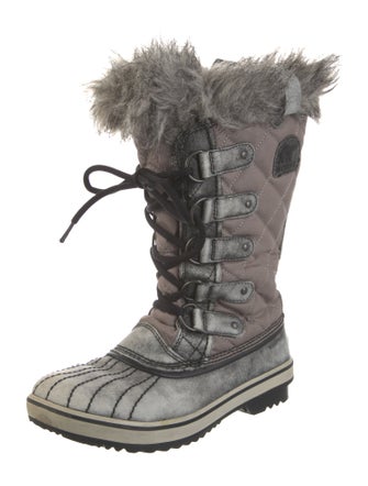 Sorel Printed Faux Fur Trim Lace-Up Boots